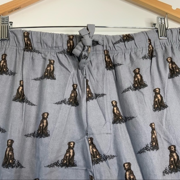 WOOLRICH Flannel Men’s Pants. Gray With Brown Dogs. Size XL. - Picture 3 of 5